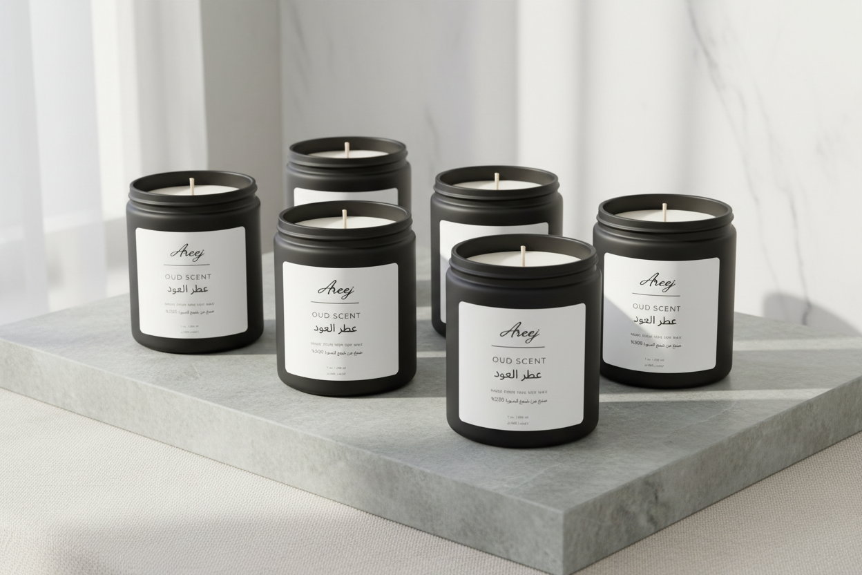 6-pack candle display