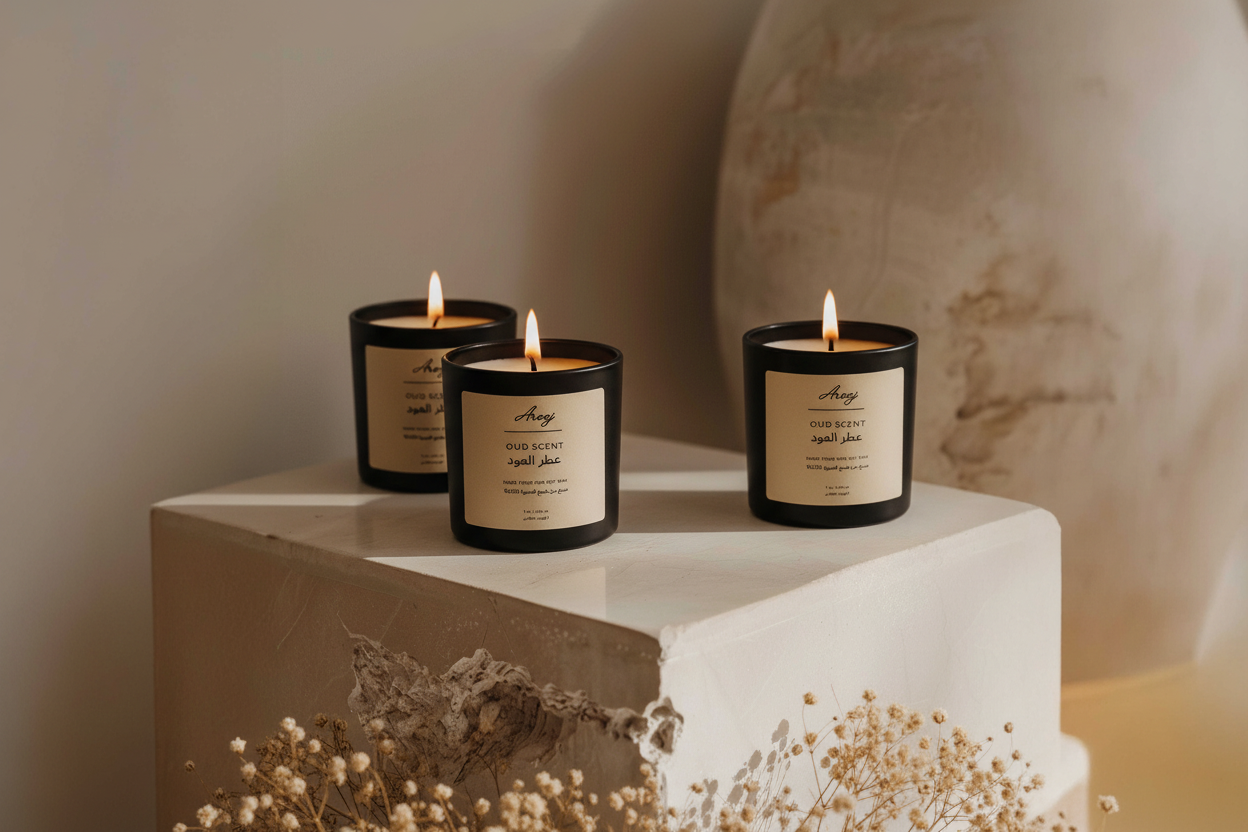 Areej Candles Minimalist Scene